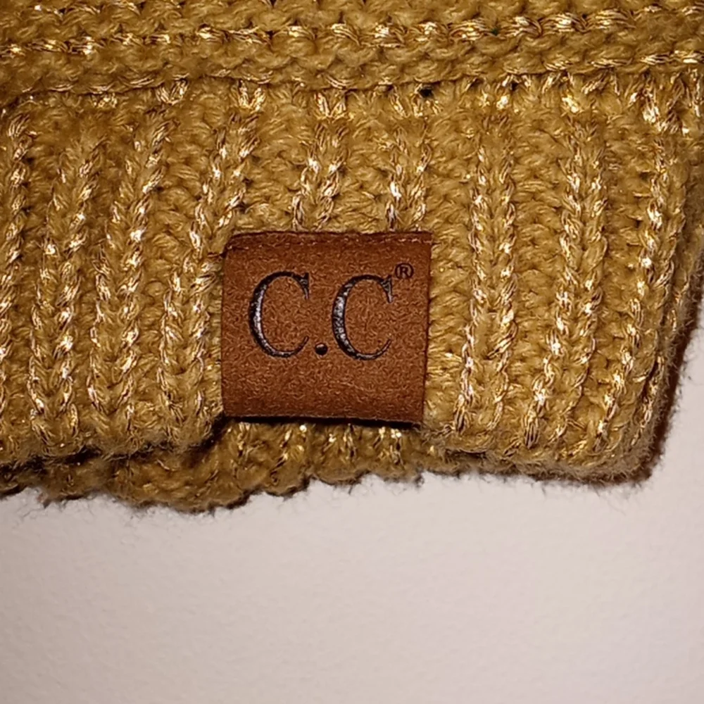 C.C. Exclusives Gold Chunky Winter Hat